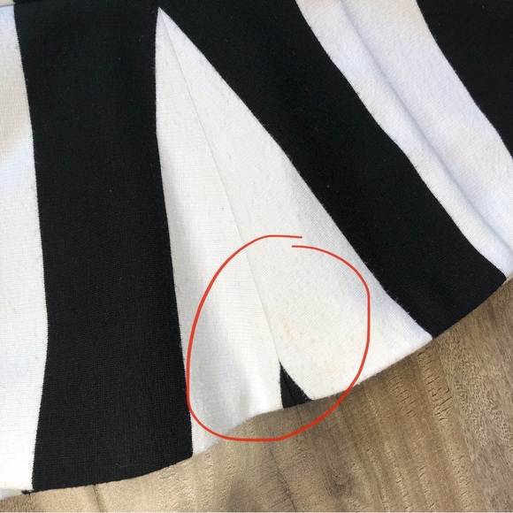 black and white striped Peplum shirt - Picture 5 of 5